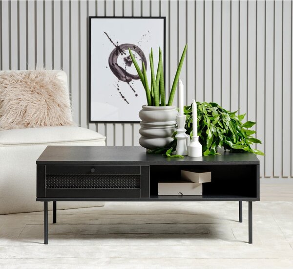 Tavolino nero 60x110 cm Pensacola - Unique Furniture
