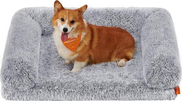 FEANDREA FluffyHug Large per cani di taglia media, cuccia in schiuma ondulata, lavabile e sfoderabile 91 x 68 x 23 cm