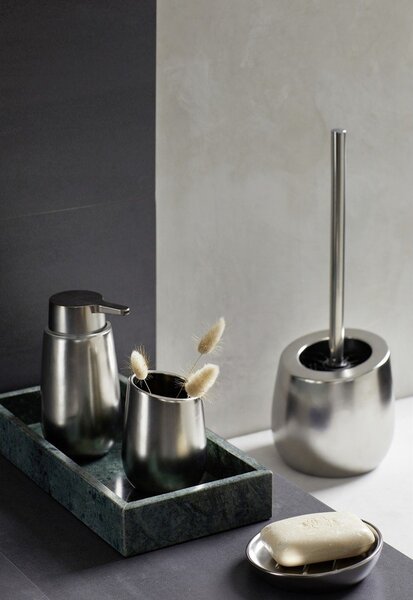 Scopino WC color argento opaco in ceramica Badi – Wenko