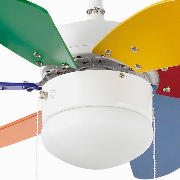 FARO BARCELONA Ventilatore soffitto Palao e lampada, multicolore