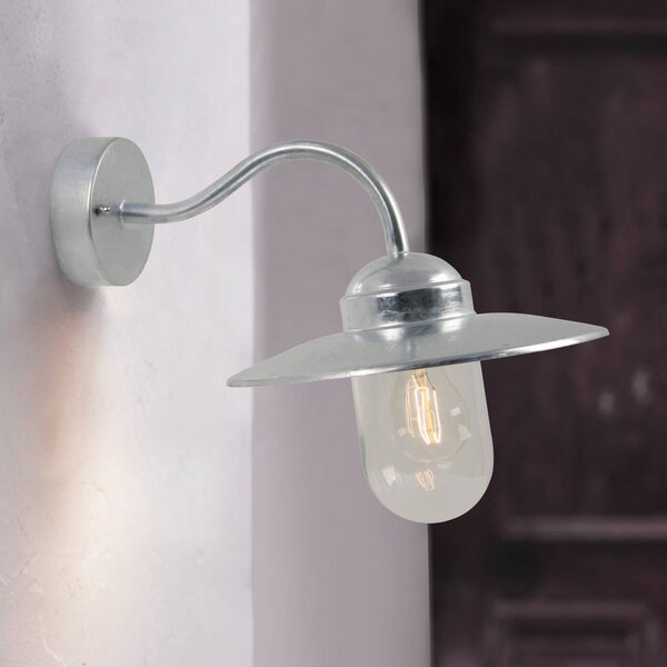 Nordlux Applique da esterni LUXEMBOURG, Alluminio / Grigio / Zincato, Metallo, Applique da esterni