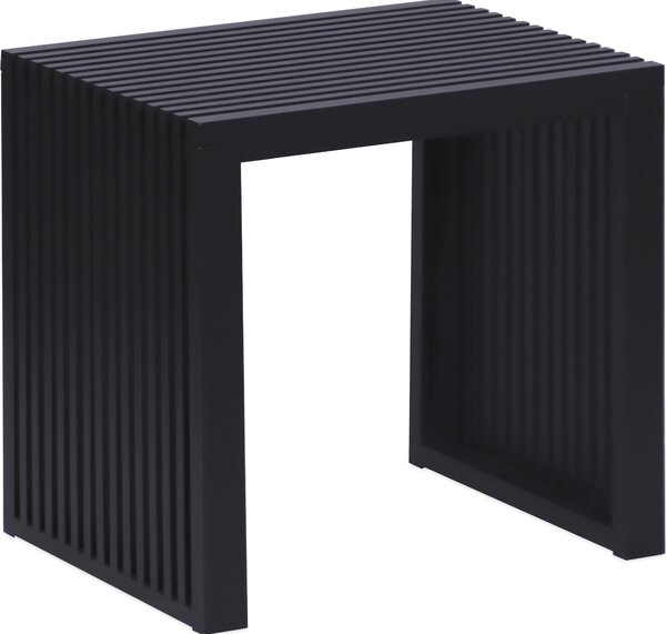 Panca Relaxdays, bambù, panca da cucina moderna, panca per spogliatoio in ingresso, bagno, camera da letto, L x P x A 43x45x33 cm, panca porta scarpe, nera