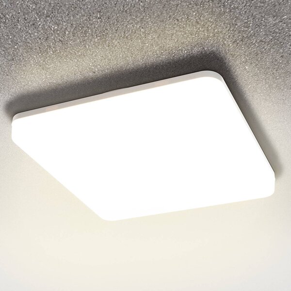 Heitronic Plafoniera LED Pronto, angolare, 33 x cm Pronto, Bianco / Opale, Plastica, Moderno, Plafoniere LED