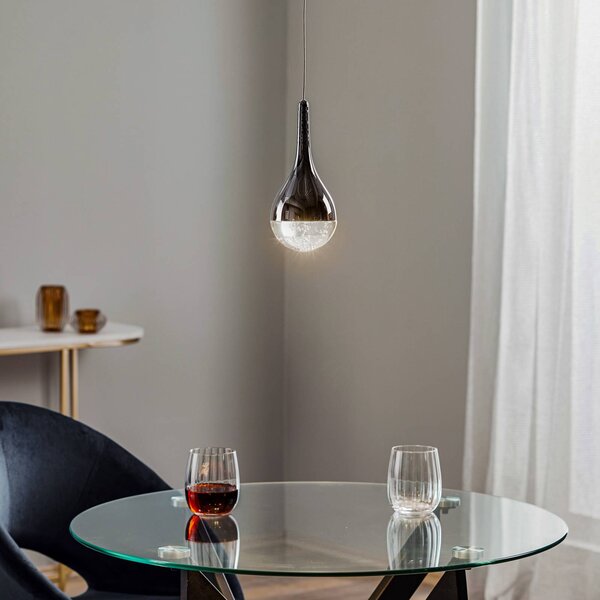 Schuller Valencia Lampada LED a sospensione Elie 1 luce, Cromo / Argento, Soggiorno / Sala da pranzo, Metallo, Moderno