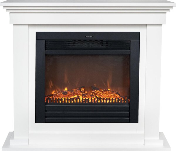Caminetto elettrico Xaralyn - Flex ELU-HLW - legno bianco - 1400 Watt di riscaldamento - con telecomando - caminetto da incasso incluso - caminetto decorativo