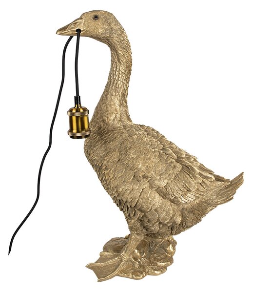 Clayre & Eef Lampada da tavolo Goose 42x23x60 cm Poliresina color oro