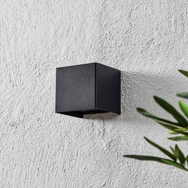 FISCHER & HONSEL Applique LED da esterni Wall, cubo, nero