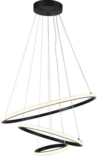 Lampada a sospensione LED a 3 anelli 3000K nero V-TAC VT-7816-8017