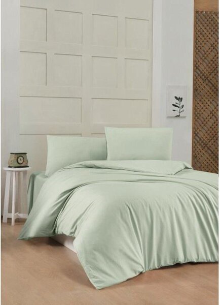 L'Essentiel Linge de Maison, Verde chiaro, Set copripiumino Ranforce king size (FR), Verde chiaro, 100 % COTONE RANFORCE, 240 x 220 cm