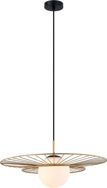 Lampada a sospensione Alison oro-nero-bianca 1xE27x40W vetro, dimensioni: 90x50x50 cm, IP20, Italux