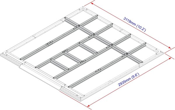 DURAMAX Profili per pavimenti per case 9,7 m² DURAMAX 57212