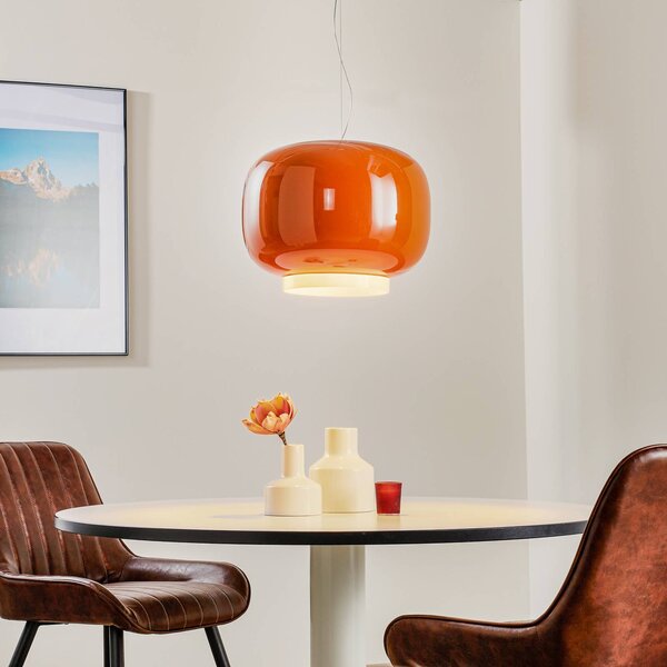 Foscarini Lampada a sospensione Chouchin 1, dimmerabile, Giallo / Arancione, Cucina, Vetro, Design, Lampada a sospensione