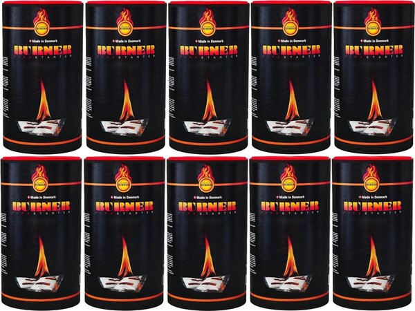 10x Bruciatore camino starter accensione borsa accendino 100 lattina