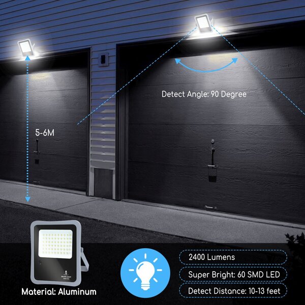 Proiettore LED con pannello solare 300W 6500K Proiettore bianco freddo IP65 Lampada da giardino impermeabile per esterni
