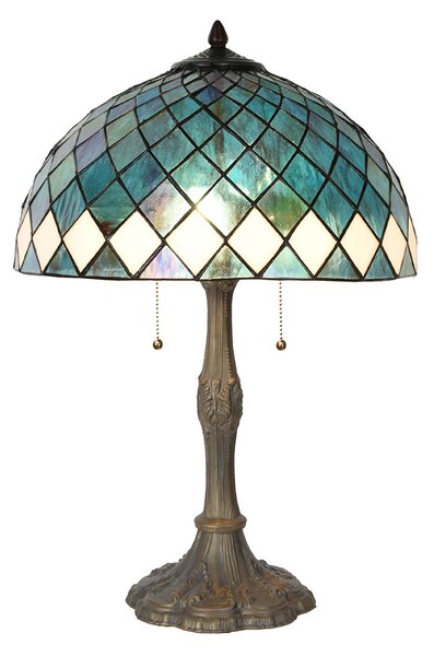 Lampada da tavolo Tiffany Clayre & Eef Ø 40x61 cm Vetro blu
