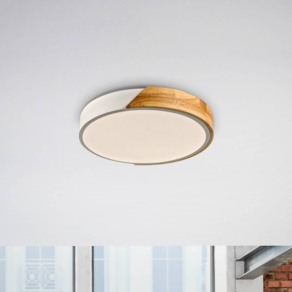 JUST LIGHT. GmbH Plafoniera soffitto Bila, Legno chiaro, Soggiorno / Sala da pranzo, Legno, Plafoniera