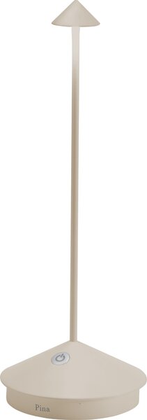 Lampada a led da tavolo Pina Pro Sabbia ricaricabile e dimmerabile senza fili Zafferano 2200-2700-3000K