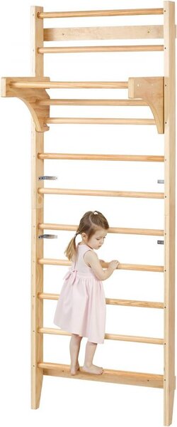 Scala di arrampicata a muro svedese - Palestra a 10 livelli in legno - Scala a muro per bambini per parchi giochi interni
