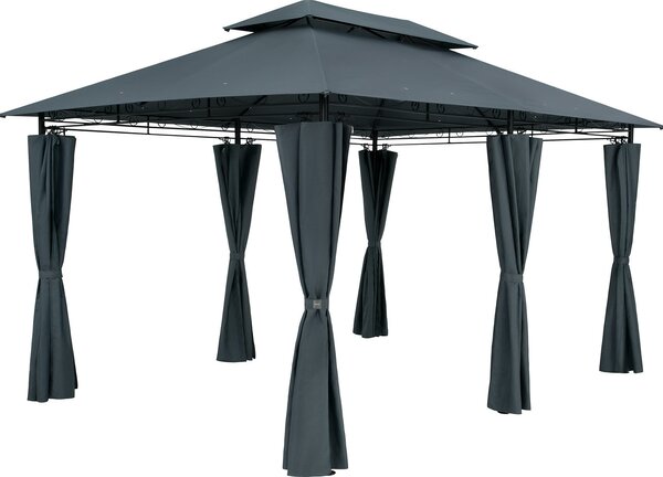 Casaria Gazebo Topas Padiglione 3x4m in Metallo Resistente Idrorepellente con Pannelli Laterali Tendone da Giardino Feste