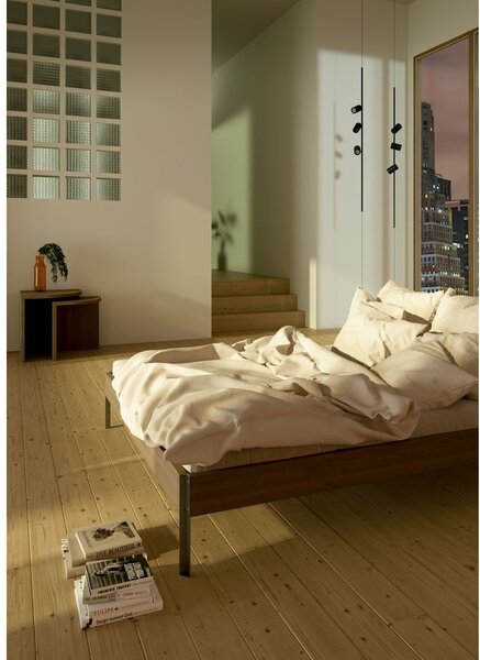 Letto matrimoniale di colore naturale in pino massiccio con rete inclusa 180x200 cm Core – Karup Design