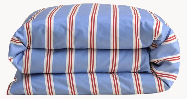 Copripiumino in raso di cotone Sky Blue Stripes