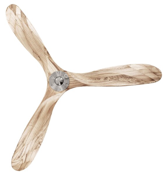 ECO GENUINO Ventilatore da soffitto cromato/legno chiaro 152 cm - CasaFan CasaFan, Eco Genuino, Legno, Soggiorno, Legno, Moderno
