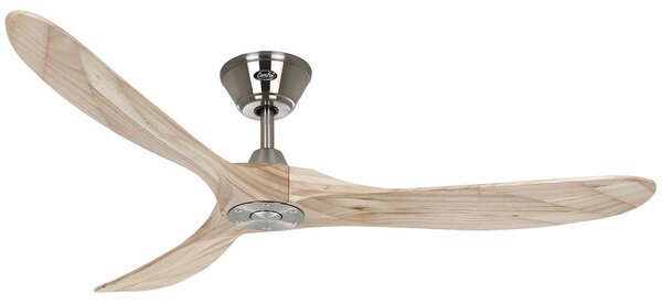ECO GENUINO Ventilatore da soffitto cromato/legno chiaro 152 cm - CasaFan CasaFan, Eco Genuino, Legno, Soggiorno, Legno, Moderno
