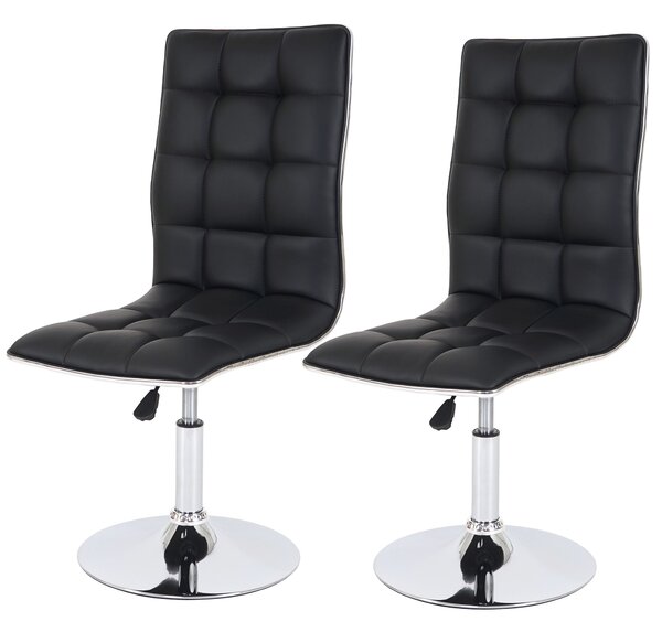 Set da 2 sedie da pranzo MCW-C41, sedia da cucina, Pelle finta certificata MVG ~ nero