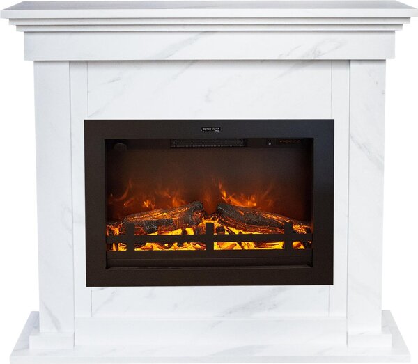 Caminetto elettrico Xaralyn - Flex EFL-ML - aspetto marmo - riscaldamento 1500 watt - con telecomando - caminetto da incasso incluso - caminetto decorativo