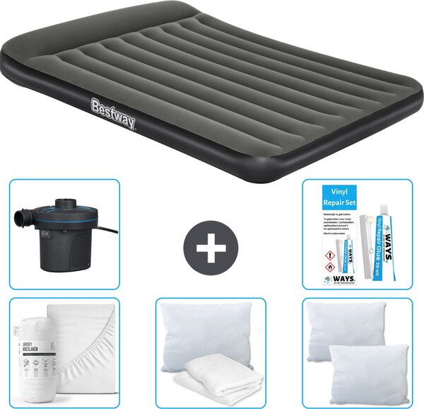 Materasso gonfiabile Bestway - 2 persone - 152 x 203 x 30 cm - Verde - accessori inclusi