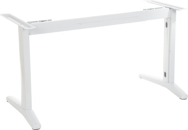 Struttura in metallo per scrivania o tavolo (STL), lunghezza regolabile, gambe regolabili, altezza 72,5 cm, bianco
