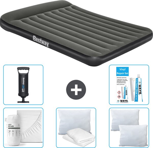 Materasso gonfiabile Bestway - 2 persone - 152 x 203 x 30 cm - Verde - accessori inclusi