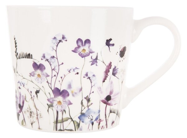 Tazza bianca/viola in porcellana 430 ml Louka – Orion