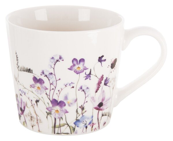 Tazza bianca/viola in porcellana 430 ml Louka – Orion
