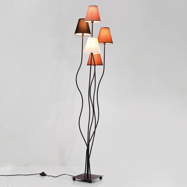 KARE Lampada da terra FLEXIBLE, Nero, Soggiorno / Sala da pranzo, Metallo, Moderno, Lampada da terra