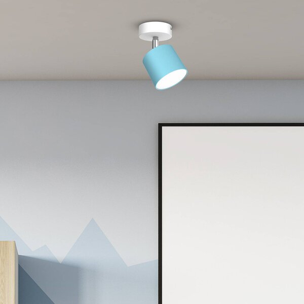 Eko-Light Faretto soffitto Cloudy 1 luce blu