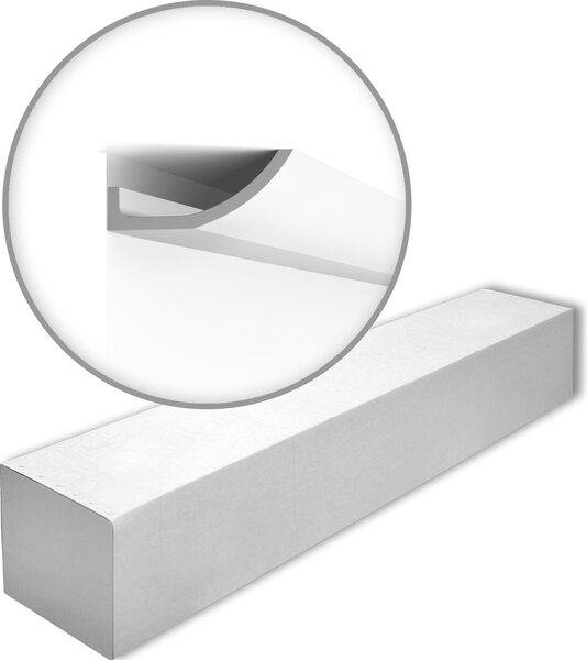 NMC WT4-box WALLSTYL Noel Marquet 1 cartone con 4 strisce decorative Cornice a soffitto Illuminazione indiretta stile classico colore bianco | 8 m