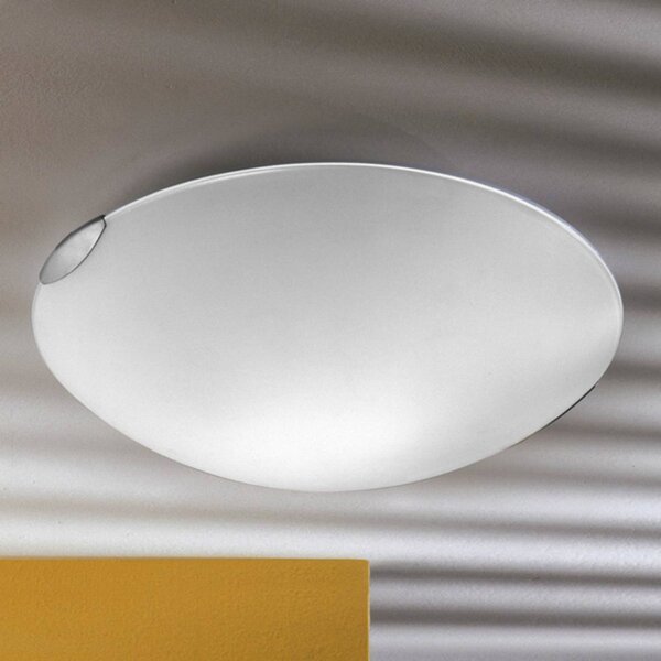 Fabas Luce Plafoniera soffitto FOX, dimmerabile, Bianco / Opale, Soggiorno / Sala da pranzo, Vetro, Moderno, Plafoniera