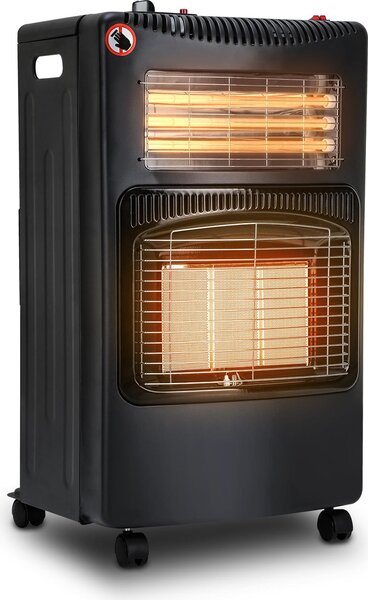 Stufa a gas radiante Bettizia Stufa a gas 4200 Watt incl. tubo flessibile, bruciatore ceramico a infrarossi, bombole di gas butano o propano fino a 15kg