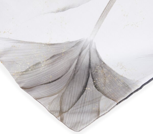Completo Copripiumino In Raso Di Cotone Abstract Flower Matrimoniale - 255X255 175X205 + 2 Federe 50X80 Mirabello Floreale Tortora Caleffi