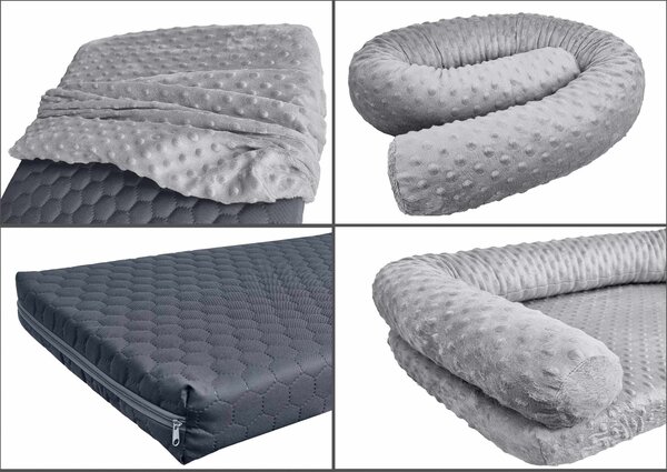 Materasso e cuscino Cuscino grigio per cucce per cani varie misure V-30.50-6060x40