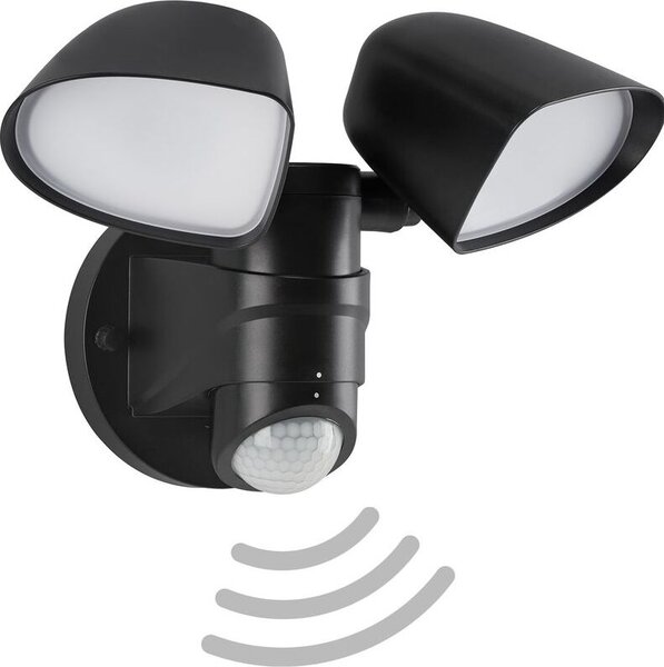 Lampada da esterno a LED Lampada da esterno con sensore di movimento 10W nero plastica Telefunken