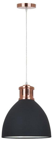 Italux Lola, lampada a sospensione industriale nera MD-HN8100-BK+RC