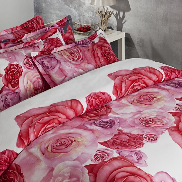 Completo Copripiumino In Null Tango 255X205 Emporium Fucsia Caleffi