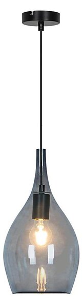 Lampada a sospensione con cavo NEXT 1xE27/40W/230V nero fumé