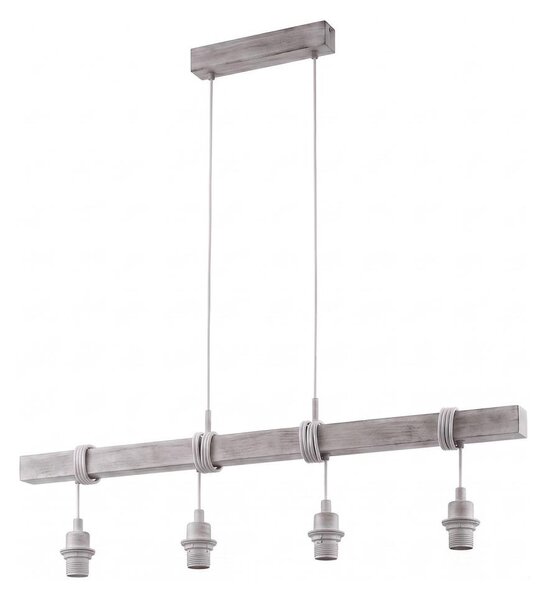 Eglo - Cavo di alimentazione TOWNSHEND 4xE27/60W/230V pino/grigio