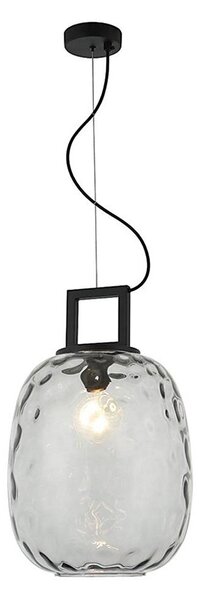 Lampada a sospensione con cavo LUCY 1xE27/40W/230V nero fumé