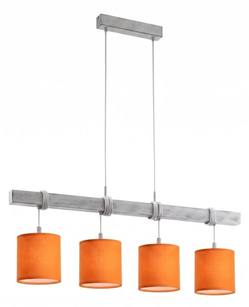 Brilagi - Lampadario LED su cavo NUBILA 4xE27/60W/230V grigio/arancione