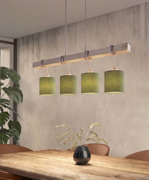 Brilagi - Lampadario LED a sospensione su cavo NUBILA 4xE27/60W/230V grigio/verde