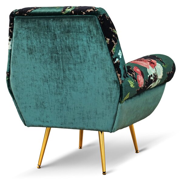 Poltrona Vico Velluto e Tessuto Fantasia - Design Iconico